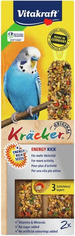 Neue Ware Vitakraft Kräcker® Energy Kick Sittiche 2 Stück